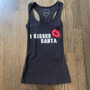 Inc International Concepts Christmas I Kissed Santa Womens Tank Top